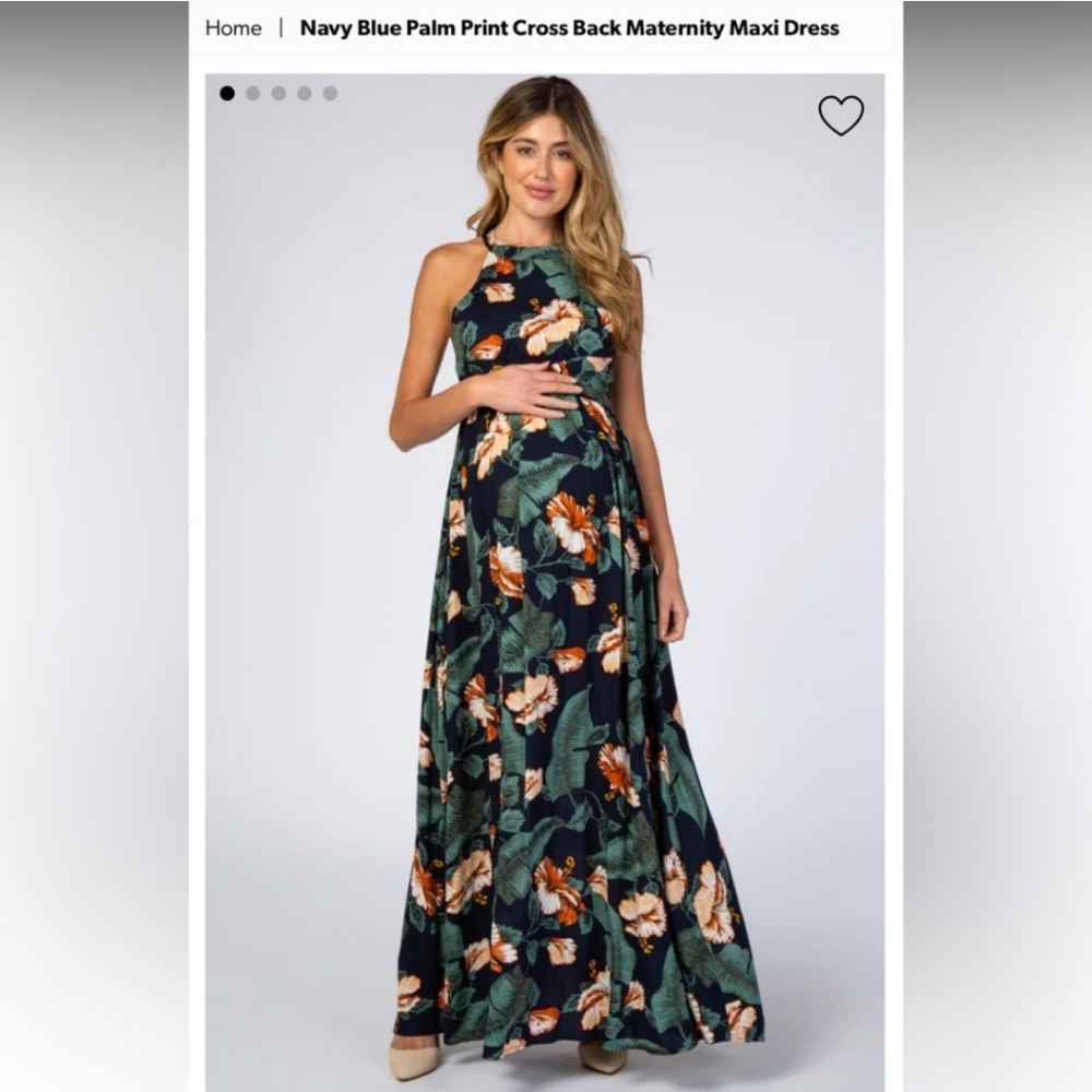 Pinkblush crossback maternity maxi dress - s